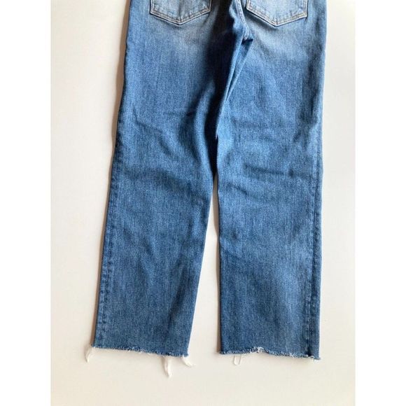 GRLFRND Helena Groovy Situation High Rise Straight Leg Crop Jeans, Size 27 - Picture 11 of 16